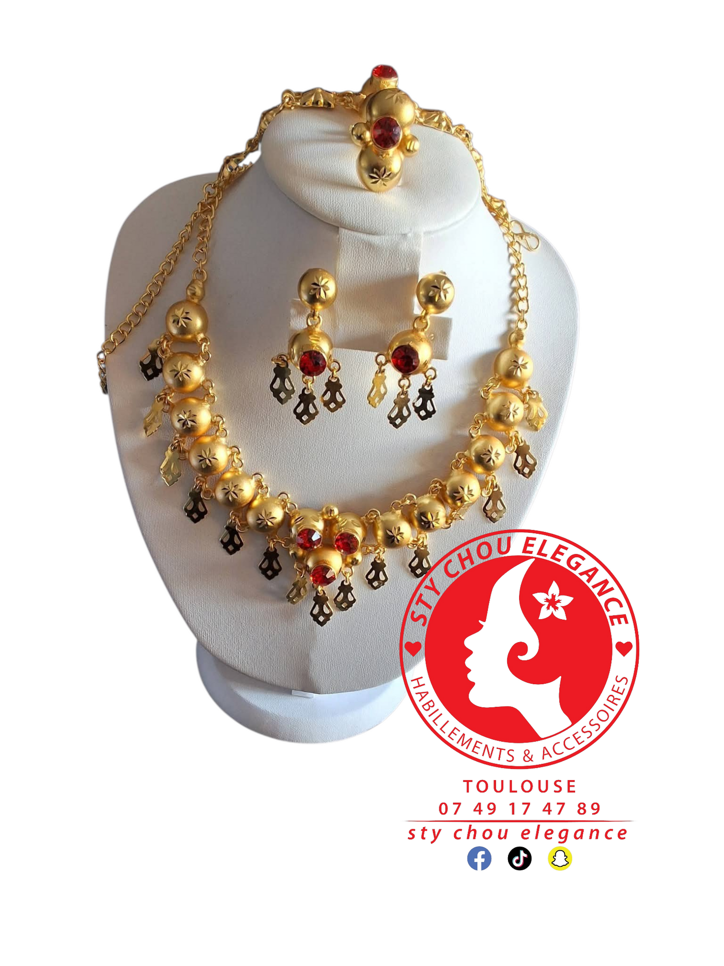 Ensemble de bijoux plaqué or