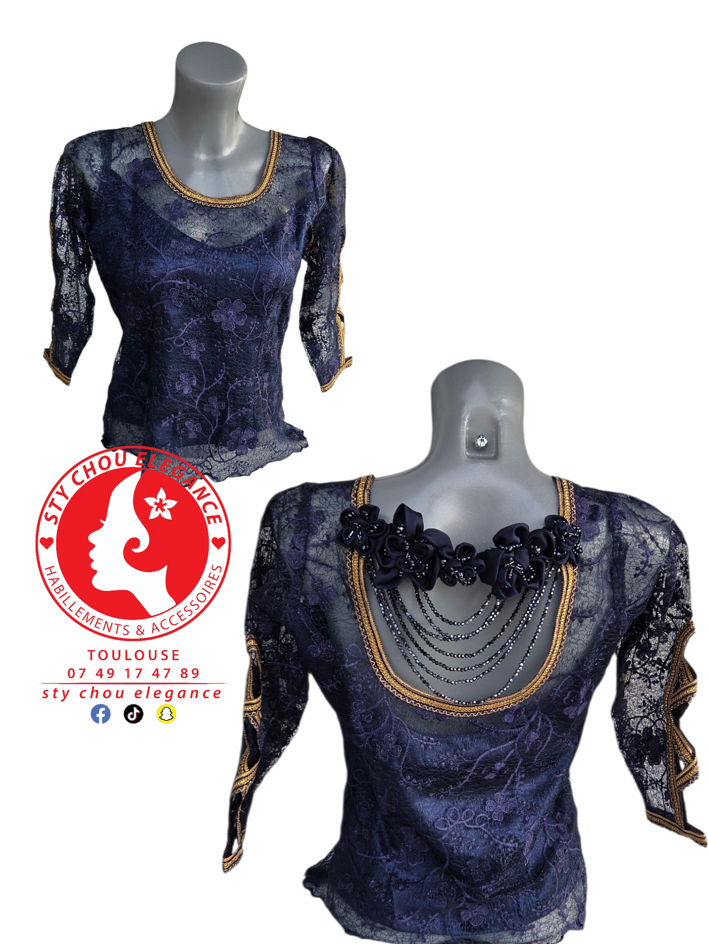 Bodis dentelle manche